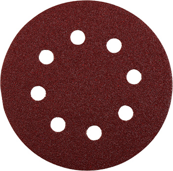 Quick-Stick Premium Corundum Sanding Discs for Wood and Metal, Perforated, 5 Piece, Ø 125 mm, G120