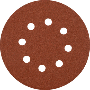Quick-Stick Premium Corundum Sanding Discs for Wood and Metal, Perforated, 5 Piece, Ø 125 mm, G180