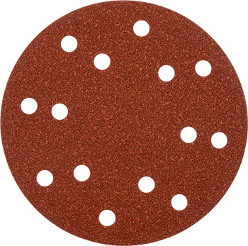 Quick-Stick Premium Corundum Sanding Discs for Wood and Metal, Perforated, 5 Piece, Ø 150 mm, G80