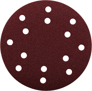 Quick-Stick Aluminium Oxide Sanding Discs for Wood and Metal, Perforated, 5 Piece, Ø 150 mm, G180