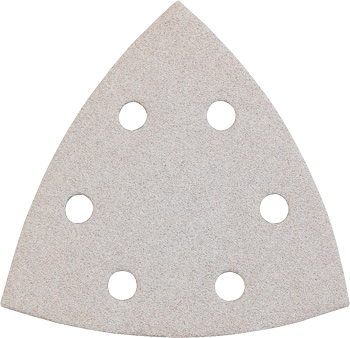 Quick-Stick Edelkorund-Schleifdreiecke für Holz und Lack, gelocht, Silberschliff, 5-tlg., 93 mm