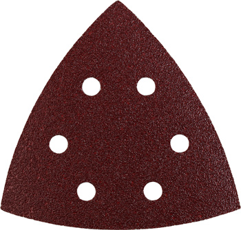 Quick-Stick Aluminium Oxide Sanding Triangles for Wood and Metal, Perforated, 5-Piece, 105 mm, G80