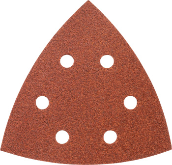 Quick-Stick Aluminium Oxide Sanding Triangles for Wood and Metal, Perforated, 5-Piece, 105 mm, G120
