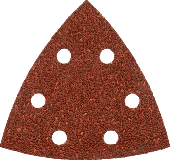 Quick-Stick Aluminium Oxide Sanding Triangles for Wood and Metal, Perforated, 5 Piece, 93 mm