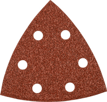 Quick-Stick Premium Corundum Sanding Triangles for Wood and Metal, Perforated, 5 Piece, 93 mm, G60