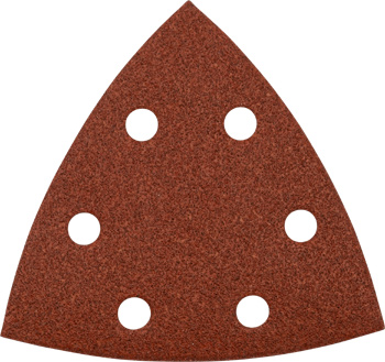 Quick-Stick Premium Corundum Sanding Triangles for Wood and Metal, Perforated, 5 Piece, 93 mm, G120
