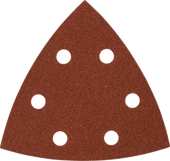 Quick-Stick Premium Corundum Sanding Triangles for Wood and Metal, Perforated, 5 Piece, 93 mm, G180