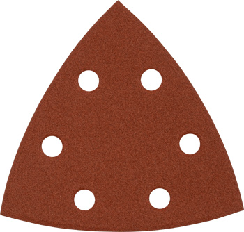 Quick-Stick Premium Corundum Sanding Triangles for Wood and Metal, Perforated, 5 Piece, 93 mm, G240