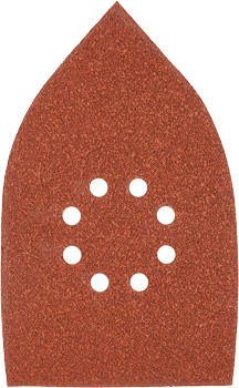 Quick-Stick Premium Corundum Sanding Triangles for Wood and Metal, Perforated, 5 Piece, 107 x 175 mm, G80