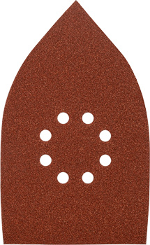 Quick-Stick Premium Corundum Sanding Triangles for Wood and Metal, Perforated, 5 Piece, 107 x 175 mm, G120