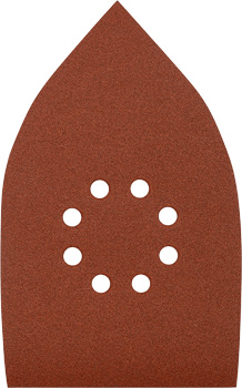 Quick-Stick Premium Corundum Sanding Triangles for Wood and Metal, Perforated, 5 Piece, 107 x 175 mm, G180