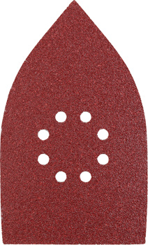 Quick-Stick Aluminium Oxide Sanding Triangles for Wood and Metal, Perforated, 5 Piece, 107 x 175 mm, G240