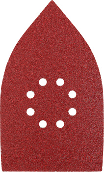Quick-Stick Aluminium Oxide Sanding Triangles Set for Wood and Metal, Perforated, 5 Piece, 107 x 175 mm, G241