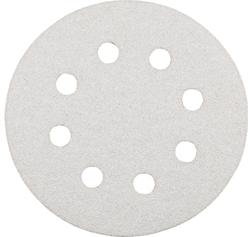 Quick-Stick Sanding Discs for Wood and Varnish, Perforated, Silver Sanding, 5 Piece, Ø 125 mm, G60