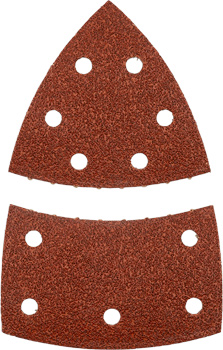Quick-Stick Premium Corundum Sanding Triangles for Wood and Metal, Perforated, 5 Piece, 93 / 100 x 62 mm, G60