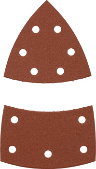 Quick-Stick Premium Corundum Sanding Triangles for Wood and Metal, Perforated, 5 Piece, 93 / 100 x 62 mm, G240
