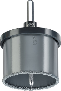TCT Hole Saw with Backing Pad and Pilot Drill Bit, Ø 83 mm
