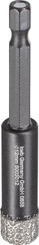 Diamond Hole Saw for Dry Cutting, 1/4" E 6.3