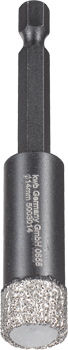 Diamond Hole Saw for Dry Cutting, 1/4" E 6.3, Ø 14 mm