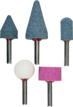 Punte abrasive ceramiche in miniatura, set da 5 pz. 