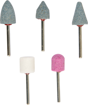 Punte abrasive ceramiche in miniatura, set da 5 pz. 