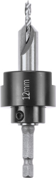 HSS Hardwood Drill Bit with Depth Stop and Countersink, Ø 4 mm