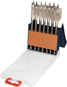 Flachfräsbohrer-Set, 7-tlg.
