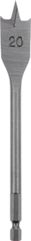 Flat Wood Drill Bit with 1/4" E 6.3 Shank, 150 mm