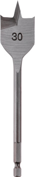 Flat Wood Drill Bit with 1/4" E 6.3 Shank, 150 mm, Ø 30 mm