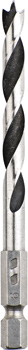 Wood Twist Drill with Hex Shank 1/4", Ø 4 mm