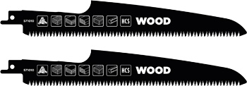 HCS Reciprocating Saw Blades with Japanese Teeth for Wood and Green Wood, Fine, 2 Piece, 230 mm