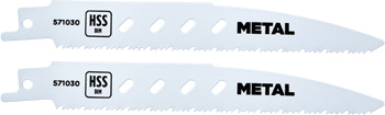 BiM Reciprocating Saw Blades for Metal, Fine, 2 Piece, 150 mm