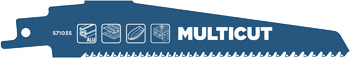 Multicut TCT Reciprocating Saw Blades for Universal Use, Coarse to Fine, 152 mm