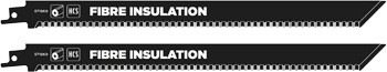 HCS Reciprocating Saw Blades for Insulation and Damping Work, Tear-Free, 2 Piece, 305 mm