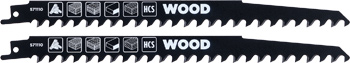 HCS Reciprocating Saw Blades for Wood and Green Wood, Extra Coarse, 2 Piece, 240 mm