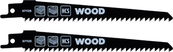 HCS Reciprocating Saw Blades for Wood, Curve, 2 Piece, 153 mm