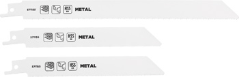 BiM-Säbelsägeblatt-Set für Metall, fein, 3-tlg., 150-228 mm