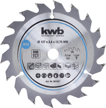 Chipboard circular saw blades Ø 127 up to 216 mm