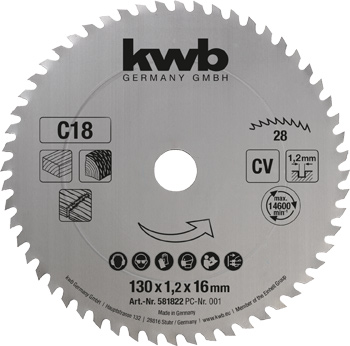 Profiled timber circular saw blades Ø 130 up to Ø 190 mm