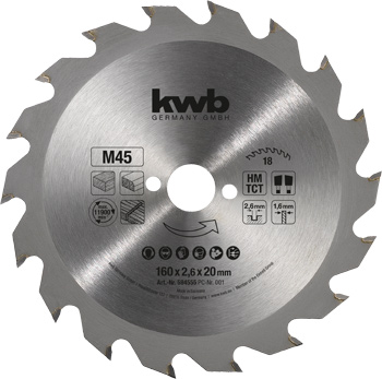 TCT Circular Saw Blade for Chipboard, Ø 150 to 216 mm