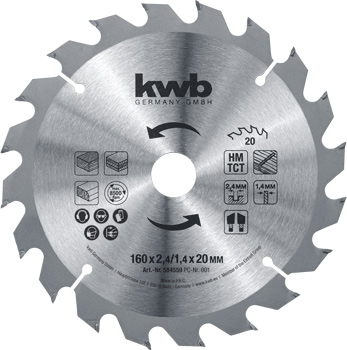 Chipboard Saw Blade for Hand-Held Circular Saw, Ø 130 - 350 mm