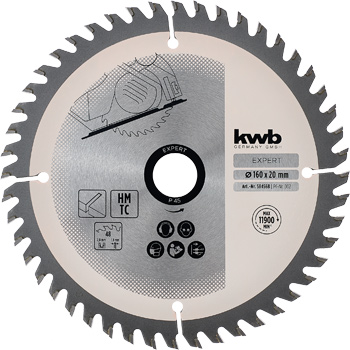 Precision Circular Saw Blade for Hand Saws, T48, Ø 160 x 20 mm