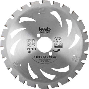 TCT Thin-Cut Circular Saw Blade Longer Battery Life, T 24, Ø 173 x 30 mm