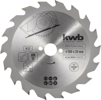 TCT Circular Saw Blade for Chipboard, T 22, Ø 180 x 20 mm
