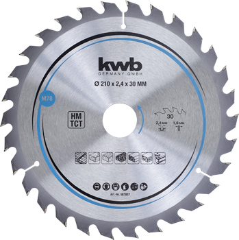Chipboard Circular Saw Blades for Hand Saws, T30, Ø 210 x 30 mm