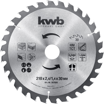 Chipboard Saw Blade for Hand Saw, T 30, Ø 210 x 30 mm