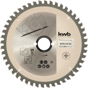 TCT Circular Saw Blade for Precision Cuts, T48, Ø 216 x 30 mm