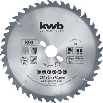 Bauholz-Kreissägeblätter Ø 250 bis 700 mm