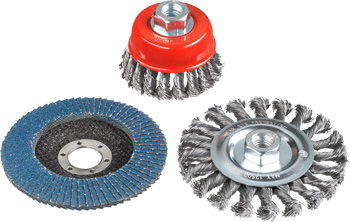 Brush Cleaning Set for Angle Grinders, M14, Extra Coarse, 3 Piece
