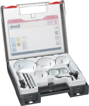 HSS-CO BiM Hole Saw Set for Universal Applications, 11 Piece, Ø 25 / 35 / 46 / 54 / 68 / 83 mm